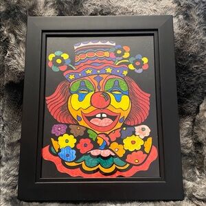 Colorful Clown Pop Art Framed Print - Multicolor